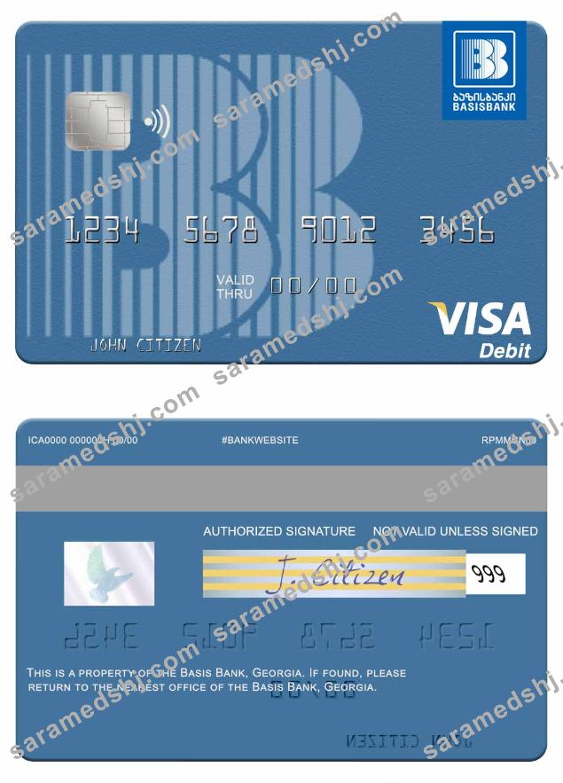 Georgia Basis Bank visa debit card